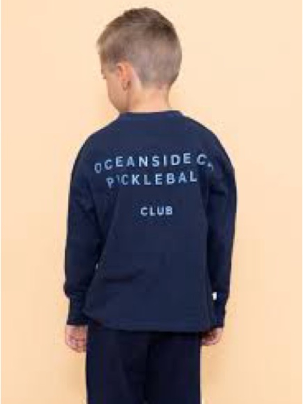 Childhoods Clothing Oceanside Pickleball Club Navy Long-Sleeve Boxy Tee